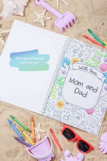 Personalized Coloring Book | Beach Bash
