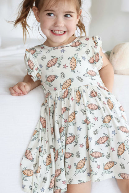 Girls' Ruffle Twirl Dress | Turtley Rad