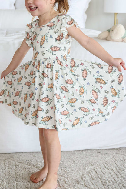 Girls' Ruffle Twirl Dress | Turtley Rad