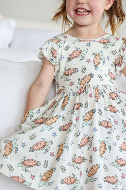 Girls' Ruffle Twirl Dress | Turtley Rad