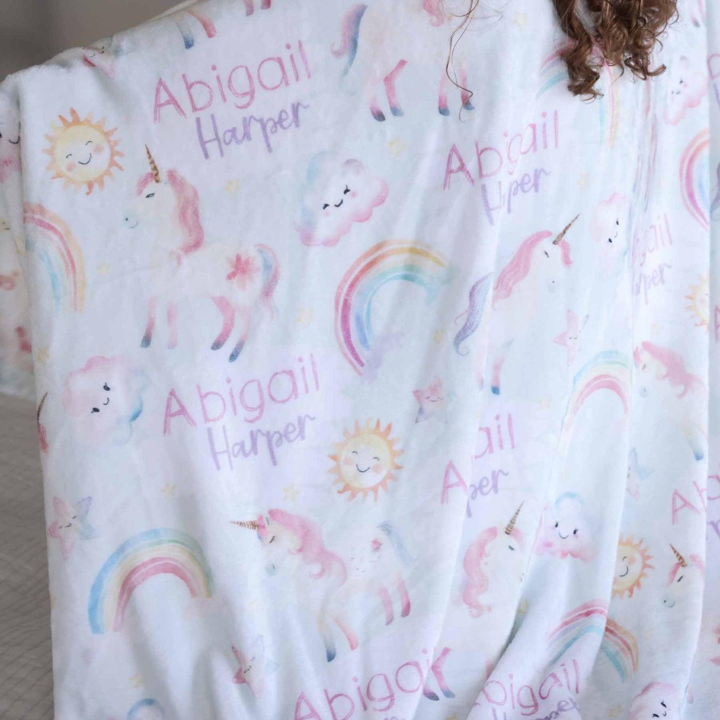 Magical Unicorns Personalized Kids Blanket