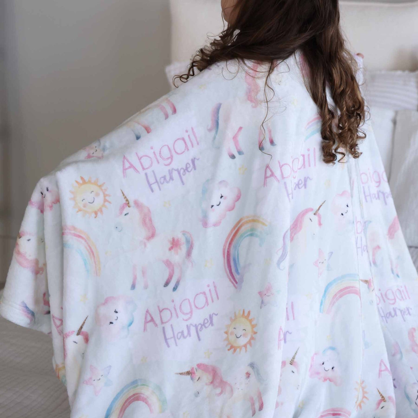 Magical Unicorns Personalized Kids Blanket