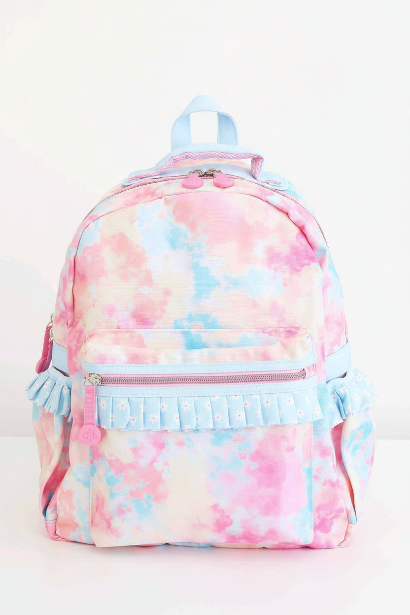 Kids Embroidered Ruffle Backpack | Candy Clouds